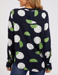 ELM_STORMY SPOT BLOUSE _ STORMY SPOT BLOUSE _ Ebony Boutique NZ