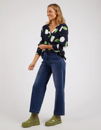 ELM_STORMY SPOT BLOUSE _ STORMY SPOT BLOUSE _ Ebony Boutique NZ