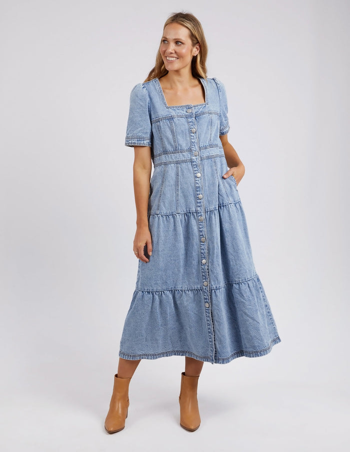 FOXWOOD_ASTRID DENIM DRESS _ ASTRID DENIM DRESS _ Ebony Boutique NZ