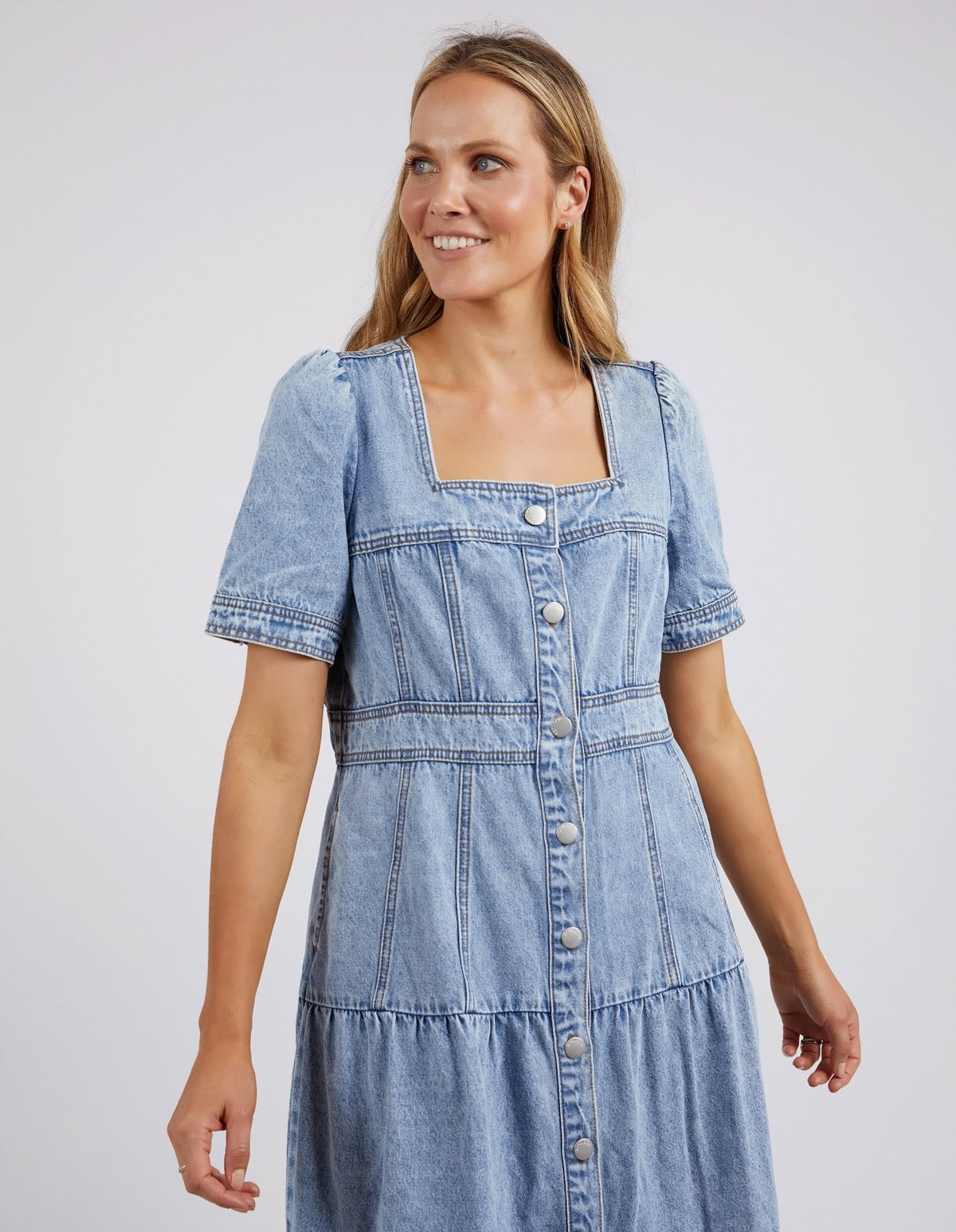 FOXWOOD_ASTRID DENIM DRESS _ ASTRID DENIM DRESS _ Ebony Boutique NZ