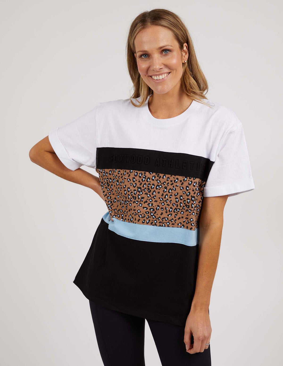 FOXWOOD_FOXWOOD PANEL TEE _ FOXWOOD PANEL TEE _ Ebony Boutique NZ