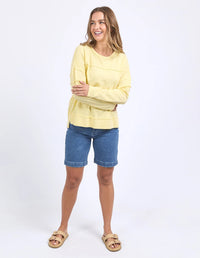 FOXWOOD_JAYNE THROW ON TOP LEMON _ JAYNE THROW ON TOP LEMON _ Ebony Boutique NZ