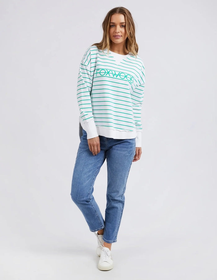 FOXWOOD_SIMPLIFIED STRIPE CREW _ SIMPLIFIED STRIPE CREW _ Ebony Boutique NZ