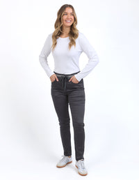 FOXWOOD_SYLVIA JOGGER CHARCOAL _ SYLVIA JOGGER CHARCOAL _ Ebony Boutique NZ