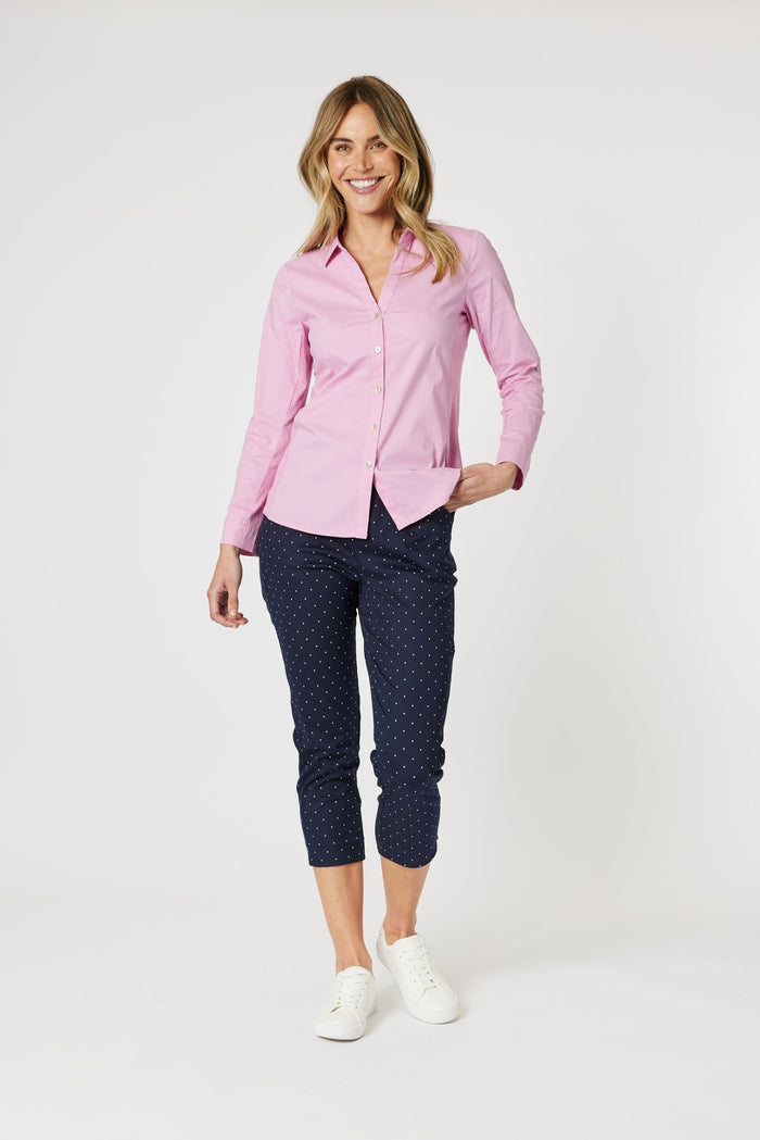 GORDON SMITH_EMMA RIB SHIRT ORCHID _ EMMA RIB SHIRT ORCHID _ Ebony Boutique NZ