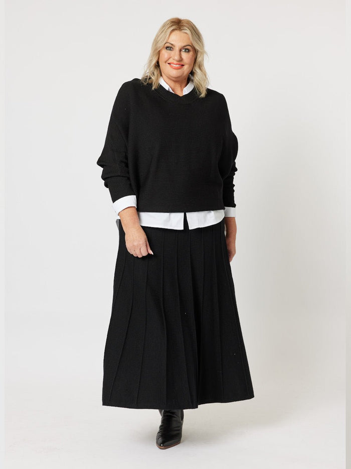 GORDON SMITH_KATE LONG KNIT SKIRT _ KATE LONG KNIT SKIRT _ Ebony Boutique NZ