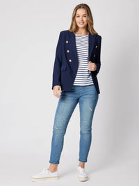 GORDON SMITH_LAUREN BLAZER NAVY _ LAUREN BLAZER NAVY _ Ebony Boutique NZ