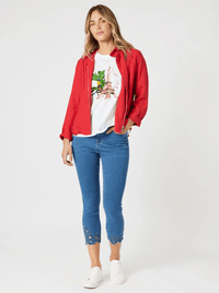 GORDON SMITH_LINO LE MARAIS JACKET RED _ LINO LE MARAIS JACKET RED _ Ebony Boutique NZ