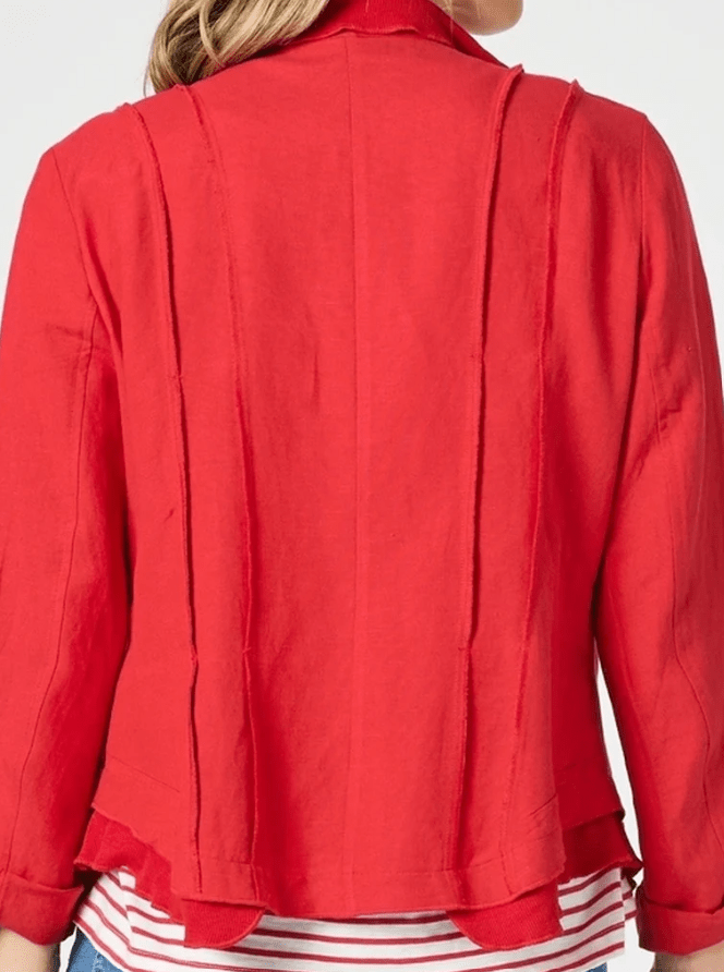 GORDON SMITH_LINO LE MARAIS JACKET RED _ LINO LE MARAIS JACKET RED _ Ebony Boutique NZ