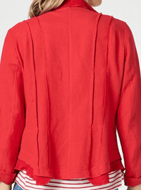 GORDON SMITH_LINO LE MARAIS JACKET RED _ LINO LE MARAIS JACKET RED _ Ebony Boutique NZ