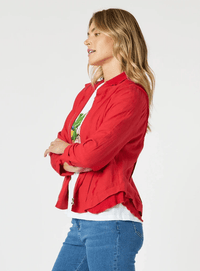 GORDON SMITH_LINO LE MARAIS JACKET RED _ LINO LE MARAIS JACKET RED _ Ebony Boutique NZ