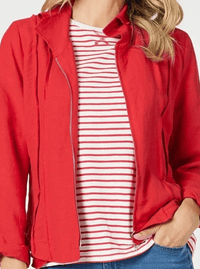 GORDON SMITH_LINO LE MARAIS JACKET RED _ LINO LE MARAIS JACKET RED _ Ebony Boutique NZ