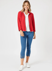 GORDON SMITH_LINO LE MARAIS JACKET RED _ LINO LE MARAIS JACKET RED _ Ebony Boutique NZ