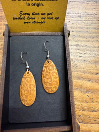 HEARTWOOD_KOPATA DEW DROP EARRINGS WOOD _ KOPATA DEW DROP EARRINGS WOOD _ Ebony Boutique NZ