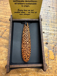 HEARTWOOD_ROIMATA TEARDROP PENDANT WOOD _ ROIMATA TEARDROP PENDANT WOOD _ Ebony Boutique NZ