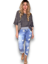 HELGA MAY_CORNELIA COTTON JOGGERS STAR LIGHT DENIM _ CORNELIA COTTON JOGGERS STAR LIGHT DENIM _ Ebony Boutique NZ