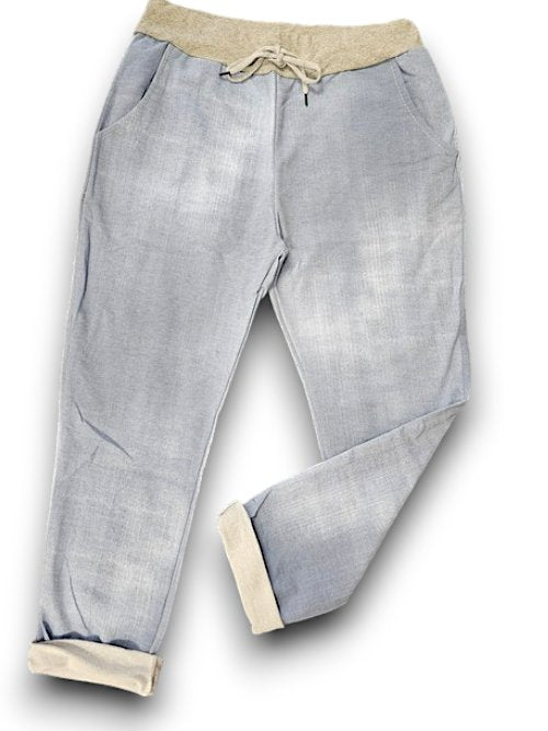 HELGA MAY_CORNELIA JOGGERS LIGHT DENIM _ CORNELIA JOGGERS LIGHT DENIM _ Ebony Boutique NZ