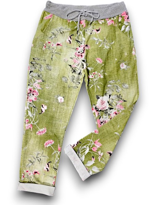 HELGA MAY_CORNELIA JOGGERS POTPOURRI GREEN _ CORNELIA JOGGERS POTPOURRI GREEN _ Ebony Boutique NZ