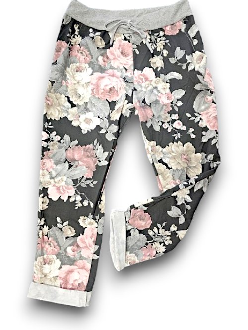 HELGA MAY_CORNELIA JOGGERS SCARLETT ROSE BLACK _ CORNELIA JOGGERS SCARLETT ROSE BLACK _ Ebony Boutique NZ