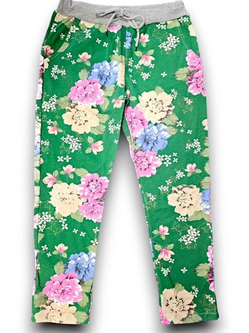 HELGA MAY_CORNELIA JOGGERS WILD ROSE DARK GREEN _ CORNELIA JOGGERS WILD ROSE DARK GREEN _ Ebony Boutique NZ