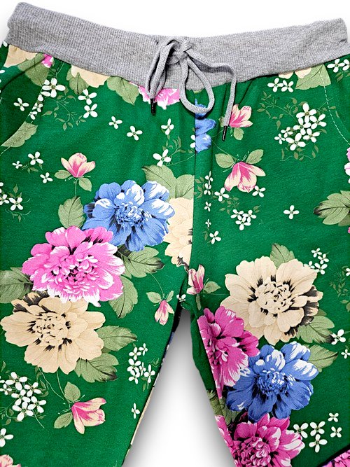 HELGA MAY_CORNELIA JOGGERS WILD ROSE DARK GREEN _ CORNELIA JOGGERS WILD ROSE DARK GREEN _ Ebony Boutique NZ