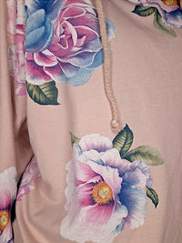 HELGA MAY_COTTON HOODIE PEONY OMBRE BABY PINK _ COTTON HOODIE PEONY OMBRE BABY PINK _ Ebony Boutique NZ