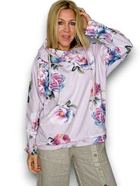 HELGA MAY_COTTON HOODIE PEONY OMBRE ICE PINK _ COTTON HOODIE PEONY OMBRE ICE PINK _ Ebony Boutique NZ