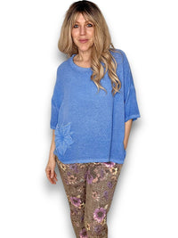 HELGA MAY_COTTON STARFISH TEE DARK AQUA _ COTTON STARFISH TEE DARK AQUA _ Ebony Boutique NZ