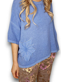 HELGA MAY_COTTON STARFISH TEE DARK AQUA _ COTTON STARFISH TEE DARK AQUA _ Ebony Boutique NZ