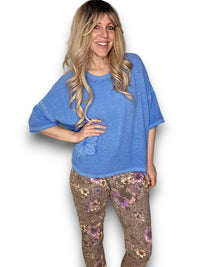 HELGA MAY_COTTON STARFISH TEE DARK AQUA _ COTTON STARFISH TEE DARK AQUA _ Ebony Boutique NZ