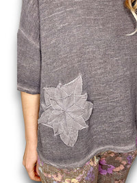 HELGA MAY_COTTON STARFISH TEE TRUFFLE _ COTTON STARFISH TEE TRUFFLE _ Ebony Boutique NZ