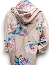 HELGA MAY_COTTON ZIP PATCHWORK HOODIE OMBRE BABY PINK _ COTTON ZIP PATCHWORK HOODIE OMBRE BABY PINK _ Ebony Boutique NZ