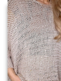 HELGA MAY_CREW NECK BOXY BEIGE KNIT _ CREW NECK BOXY BEIGE KNIT _ Ebony Boutique NZ