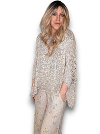 HELGA MAY_CREW NECK BOXY BEIGE KNIT _ CREW NECK BOXY BEIGE KNIT _ Ebony Boutique NZ