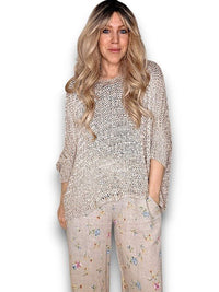HELGA MAY_CREW NECK BOXY BEIGE KNIT _ CREW NECK BOXY BEIGE KNIT _ Ebony Boutique NZ