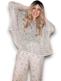 HELGA MAY_CREW NECK BOXY BEIGE KNIT _ CREW NECK BOXY BEIGE KNIT _ Ebony Boutique NZ