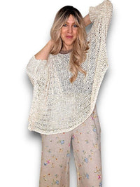 HELGA MAY_CREW NECK BOXY VANILLA KNIT _ CREW NECK BOXY VANILLA KNIT _ Ebony Boutique NZ