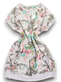 HELGA MAY_ELASTIC HEM DRESS LINEN TWIRL LAVENDER _ ELASTIC HEM DRESS LINEN TWIRL LAVENDER _ Ebony Boutique NZ