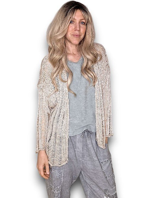 HELGA MAY_FRIENDS CARDI BEIGE _ FRIENDS CARDI BEIGE _ Ebony Boutique NZ