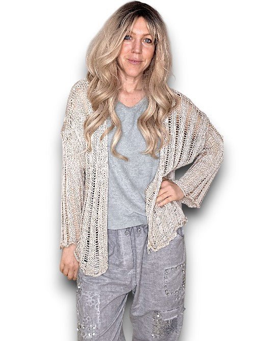 HELGA MAY_FRIENDS CARDI BEIGE _ FRIENDS CARDI BEIGE _ Ebony Boutique NZ