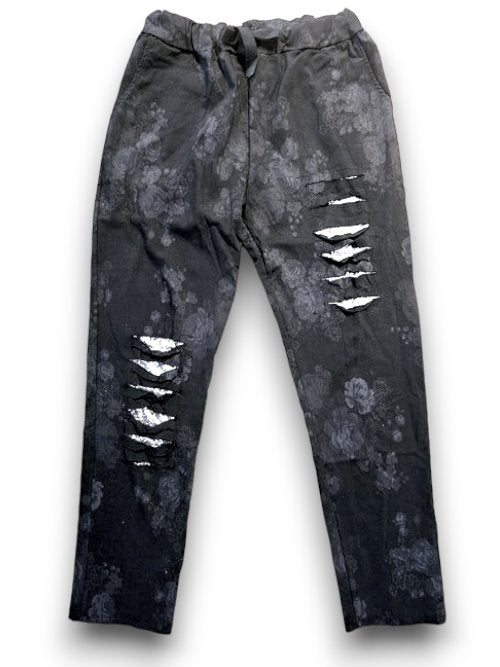 HELGA MAY_HIGH TEA RIPPED PANTS BLACK _ HIGH TEA RIPPED PANTS BLACK _ Ebony Boutique NZ