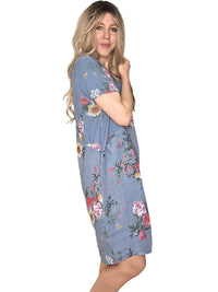 HELGA MAY_JUNGLE DRESS BOUQUET PETROL _ JUNGLE DRESS BOUQUET PETROL _ Ebony Boutique NZ