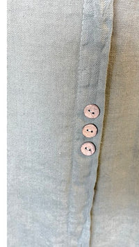 HELGA MAY_LINEN TEE WITH COCONUT BUTTON DETAIL SAGE _ LINEN TEE WITH COCONUT BUTTON DETAIL SAGE _ Ebony Boutique NZ