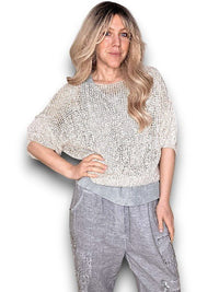 HELGA MAY_MELANGE KNIT ICE GLITTER BEIGE/COPPER _ MELANGE KNIT ICE GLITTER BEIGE/COPPER _ Ebony Boutique NZ