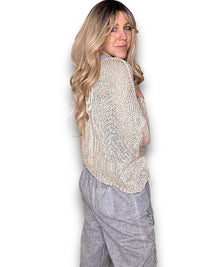 HELGA MAY_MELANGE KNIT ICE GLITTER BEIGE/COPPER _ MELANGE KNIT ICE GLITTER BEIGE/COPPER _ Ebony Boutique NZ