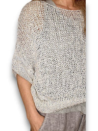 HELGA MAY_MELANGE KNIT ICE GLITTER BEIGE/COPPER _ MELANGE KNIT ICE GLITTER BEIGE/COPPER _ Ebony Boutique NZ