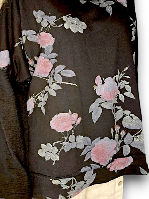 HELGA MAY_MOKU DETAIL COTTON SWEATER THORN ROSE BLACK _ MOKU DETAIL COTTON SWEATER THORN ROSE BLACK _ Ebony Boutique NZ