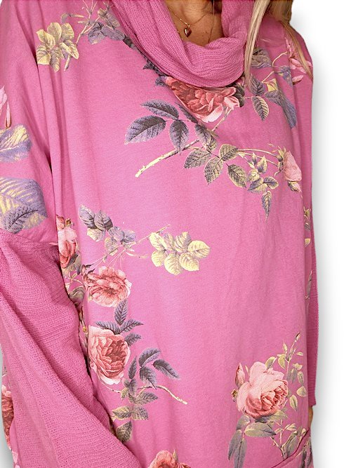 HELGA MAY_MOKU DETAIL COTTON SWEATER THORN ROSE DARK BERRY _ MOKU DETAIL COTTON SWEATER THORN ROSE DARK BERRY _ Ebony Boutique NZ