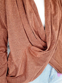HELGA MAY_OVERLAY TOP LINEN TWINKLE BRONZE _ OVERLAY TOP LINEN TWINKLE BRONZE _ Ebony Boutique NZ
