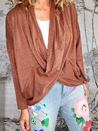 HELGA MAY_OVERLAY TOP LINEN TWINKLE BRONZE _ OVERLAY TOP LINEN TWINKLE BRONZE _ Ebony Boutique NZ